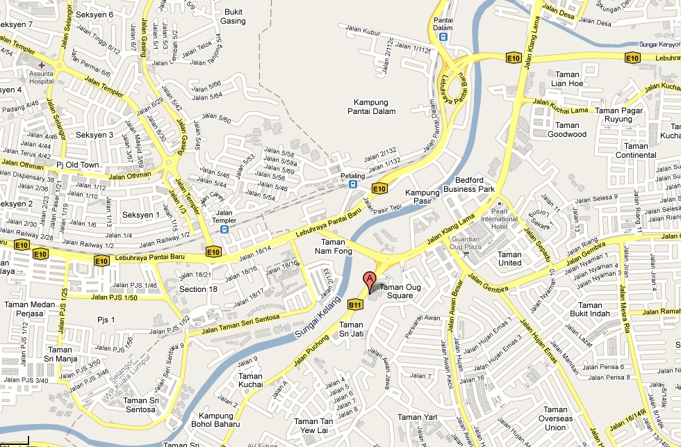 Peta Lokasi Masjid Abdul Rahman Auf (Lokasi yang bertanda "A")